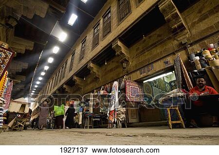 Stock Photo - People In Tentmakers Bazaar. Fotosearch