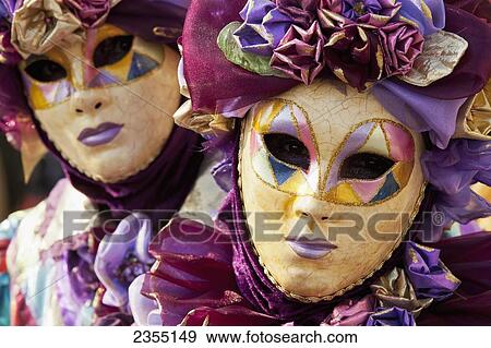 People in Venetian costumes during Venice Carnival; Venice, Italy View Large Photo Image Stock Photo - People in Venetian costumes during Venice Carnival; Venice, Italy. Fotosearch