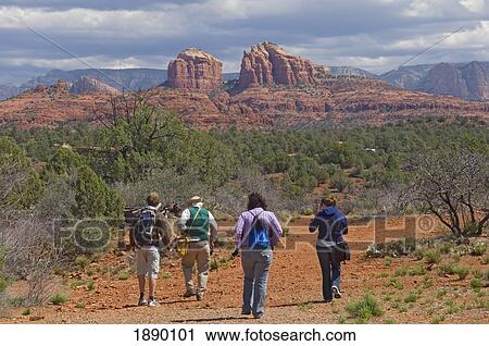 People On A Nature Walk At Red Rock State Park. View Large Photo Image Stock Image - People On A Nature Walk At Red Rock State Park.. Fotosearch