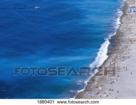 People On Beach, Aerial View View Large Photo Image Stock Image - People On Beach, Aerial View. Fotosearch