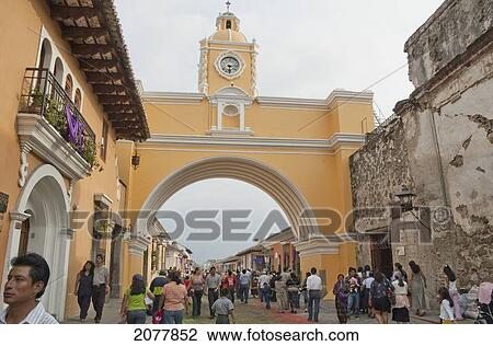 People On Calle Del Arco During Easter, Antigua, Sacatep View Large Photo Image Stock Image - People On Calle Del Arco During Easter, Antigua, Sacatep. Fotosearch