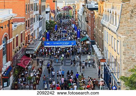 People On Saint-Jean Street During Festival D'ete De Quebec; Quebec City Quebec Canada View Large Photo Image Stock Image - People On Saint-Jean Street During Festival D'ete De Quebec; Quebec City Quebec Canada. Fotosearch