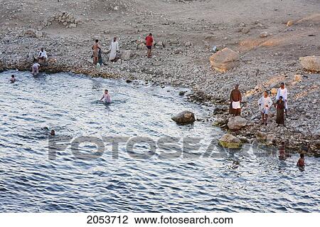 People On The Shores Of The Nile River, Esna, Qina, Egypt View Large Photo Image Stock Image - People On The Shores Of The Nile River, Esna, Qina, Egypt. Fotosearch