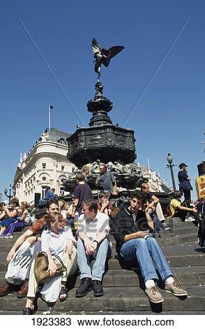People Sitting In Front Of Eros Statue View Large Photo Image Stock Image - People Sitting In Front Of Eros Statue. Fotosearch