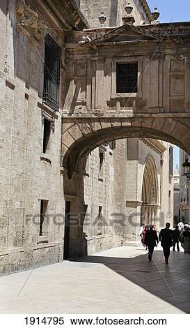 Stock Photography - People Under Archway Of Cathedral. Fotosearch