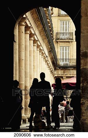 People Under The Arch In Plaza Nueva At Bilbao, Basque Country, Spain View Large Photo Image Stock Photograph - People Under The Arch In Plaza Nueva At Bilbao, Basque Country, Spain. Fotosearch