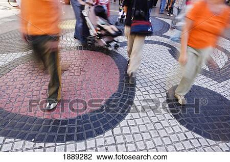 People Walking On La Rambla, Blurred Motion View Large Photo Image Stock Image - People Walking On La Rambla, Blurred Motion. Fotosearch