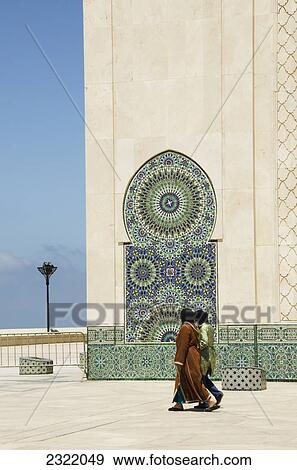 People walking outside Hassan II Mosque; Casablanca, Morocco View Large Photo Image Stock Photo - People walking outside Hassan II Mosque; Casablanca, Morocco. Fotosearch