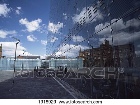 Stock Photo - People Walking Past Cafe. Fotosearch