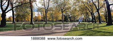 Stock Photo - People Walking Through Hyde Park. Fotosearch
