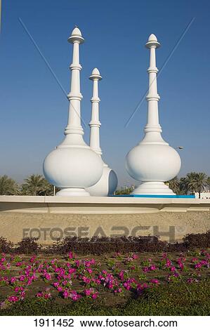 Stock Image - Perfume Bottle Monument, Doha, Qatar. Fotosearch