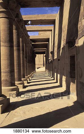 Picture - Peristyle In Ancient Egyptian Temple. Fotosearch