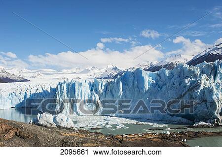 Stock Image - Perito Moreno Glacier In Autumn; Patagonia Argentina. Fotosearch