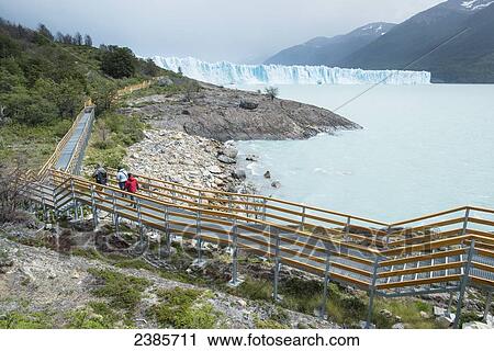Stock Image - Perito Moreno Glacier, Los Glaciares National Park; El Calafate, Santa Cruz, Argentina. Fotosearch