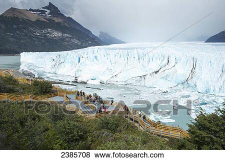 Stock Photo - Perito Moreno Glacier, Los Glaciares National Park; El Calafate, Santa Cruz, Argentina. Fotosearch