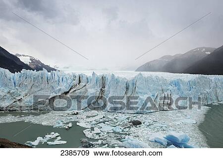 Stock Photo - Perito Moreno Glacier, Los Glaciares National Park; El Calafate, Santa Cruz, Argentina. Fotosearch