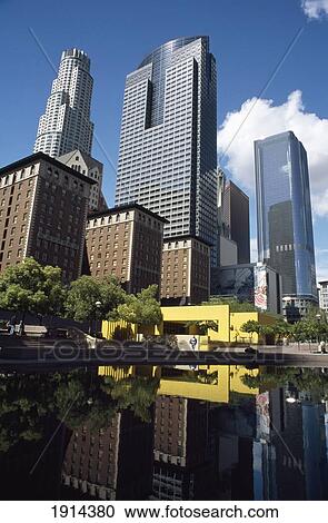 Stock Image - Pershing Square And Skyscrapers. Fotosearch