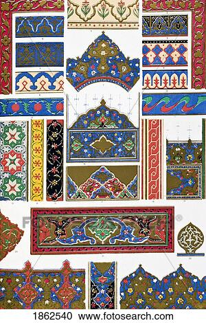 Persian No 3 Plate Xlvi From The Grammar Of Ornament By Owen Jones Published By Day & Son London 1865 View Large Photo Image Stock Image - Persian No 3 Plate Xlvi From The Grammar Of Ornament By Owen Jones Published By Day & Son London 1865. Fotosearch