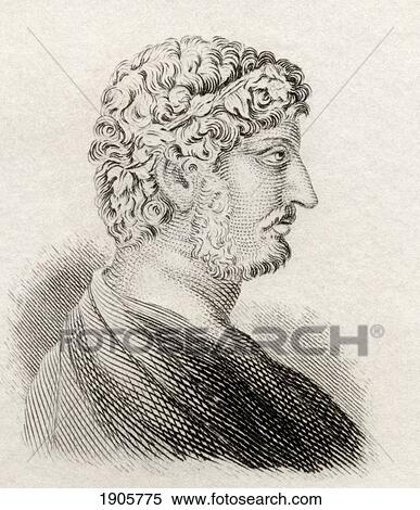 Stock Photography - Persius, Aulus Persius Flaccus, 34 To 62. Roman Poet And Satirist Of Etruscan Origin. From Crabb's Historical Dictionary Published 1825.. Fotosearch