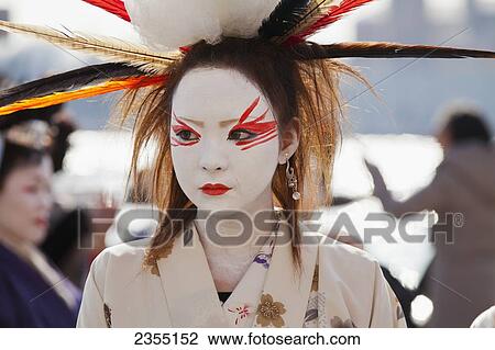 Stock Image - Person in costume during Venice Carnival; Venice, Italy. Fotosearch