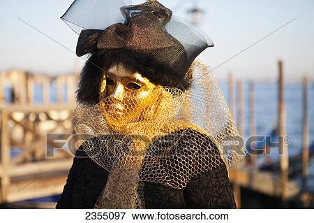 Person in Venetian costume during Venice Carnival; Venice, Italy View Large Photo Image Stock Photo - Person in Venetian costume during Venice Carnival; Venice, Italy. Fotosearch