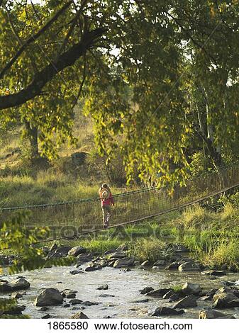 Person Walking Over Suspended Bridge, Kenya, Africa View Large Photo Image Stock Image - Person Walking Over Suspended Bridge, Kenya, Africa. Fotosearch
