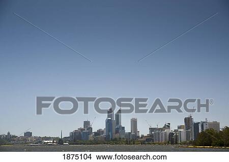Picture - Perth, Australia; Swan River Flowing Through The City. Fotosearch