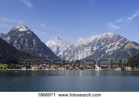 Stock Image - Pertisau, Tyrol, Austria; The Village Of Pertisau And Achensee Lake And Mountains. Fotosearch