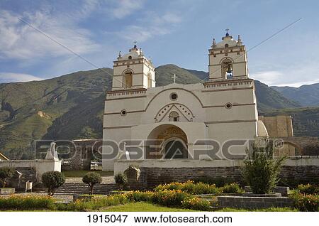 Stock Photo - Peru, Church; Colca Valley. Fotosearch