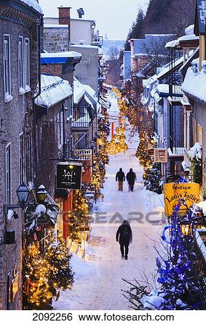 Petit-Champlain Street At Dawn In Quartier Petit Champlain; Quebec City Quebec Canada View Large Photo Image Stock Photograph - Petit-Champlain Street At Dawn In Quartier Petit Champlain; Quebec City Quebec Canada. Fotosearch