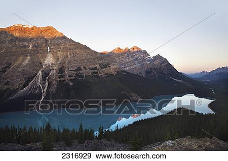 Stock Photo - Peyto Lake A Glacial Lake In Banff National Park; Banff Alberta Canada. Fotosearch