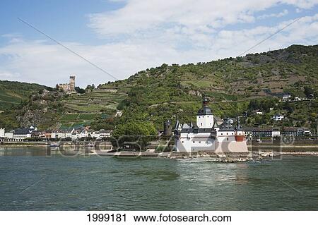 Stock Image - Pfalzgrafenstein Castle Built By King Ludwig Of Bavaria; Pfalzgrafen Germany. Fotosearch