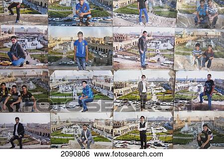 Stock Photograph - Photographers Prints At Viewpoint Above The City At Erbil, Iraqi Kurdistan, Iraq. Fotosearch