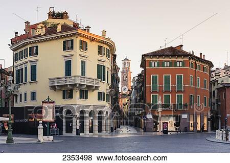 Stock Photo - Piazza Bra; Verona, Italy. Fotosearch
