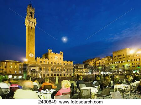 Stock Photo - Piazza del Campo; Siena, Tuscany, Italy. Fotosearch