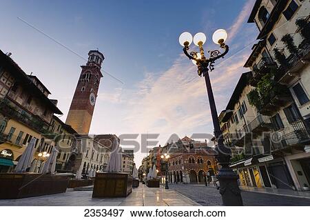 Piazza Delle Erbe; Verona, Italy View Large Photo Image Stock Photo - Piazza Delle Erbe; Verona, Italy. Fotosearch