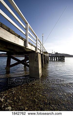 Stock Image - Pier; Argyl And Bute, Scotland, Uk. Fotosearch
