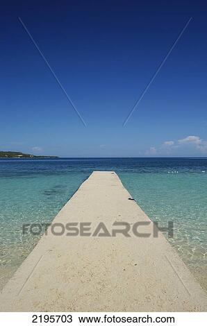 Pier Going Into Discovery Bay, Jamaica. View Large Photo Image Stock Image - Pier Going Into Discovery Bay, Jamaica.. Fotosearch