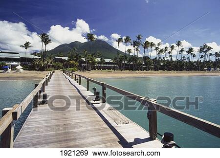 Stock Photo - Pier To The Four Seasons Resort. Fotosearch