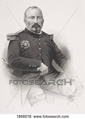 Stock Photo - Pierre Francois Joseph Bosquet 1810 - 1861. French General During Crimean War. From The Book Gallery Of Historical Portraits Published C. 1880.. Fotosearch