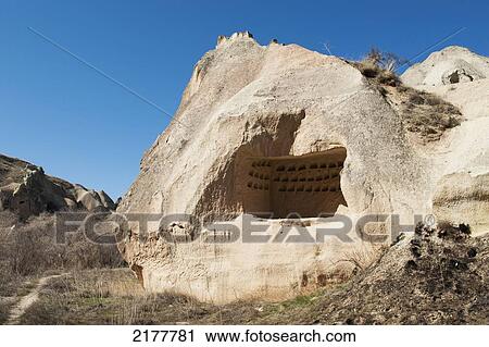 Stock Image - Pigeon House; Nevsehir Turkey. Fotosearch