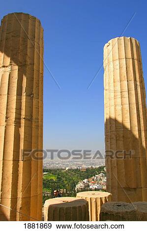 Stock Photo - Pillars And Skyline At The Parthenon. Fotosearch