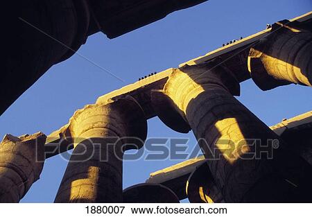 Stock Photo - Pillars Of Great Hypostyle Hall, Low Angle View. Fotosearch