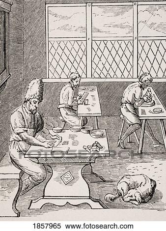 Pin And Needle Maker. 19Th Century Reproduction Of 16Th Century Woodcut By Jost Amman View Large Photo Image Stock Photography - Pin And Needle Maker. 19Th Century Reproduction Of 16Th Century Woodcut By Jost Amman. Fotosearch