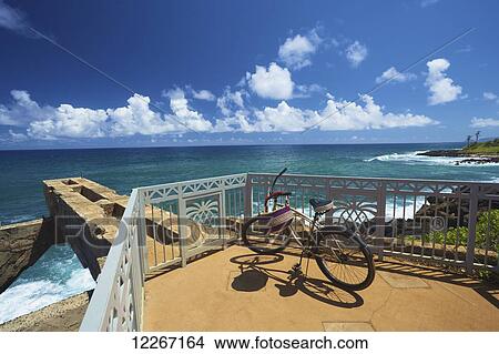 Pineapple drop off Kealia Coastal bike path; Kauai, Hawaii, United States of America View Large Photo Image Picture - Pineapple drop off Kealia Coastal bike path; Kauai, Hawaii, United States of America. Fotosearch