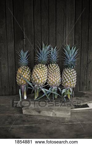 Stock Image - Pineapples, Krabi, Thailand. Fotosearch