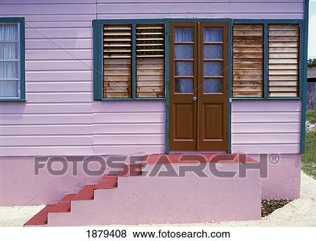Pink Wooden House View Large Photo Image Stock Photo - Pink Wooden House. Fotosearch