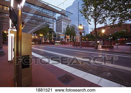 Stock Image - Pioneer Courthouse Square; Portland, Oregon, Usa. Fotosearch