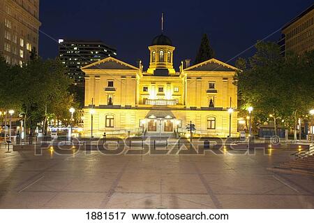 Stock Photo - Pioneer Courthouse Square; Portland, Oregon, United States Of America. Fotosearch