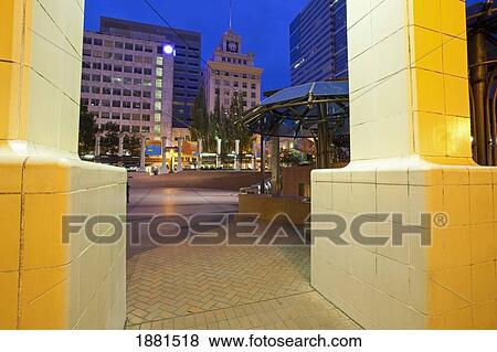 Pioneer Courthouse Square; Portland, Oregon, United States Of America View Large Photo Image Stock Photo - Pioneer Courthouse Square; Portland, Oregon, United States Of America. Fotosearch